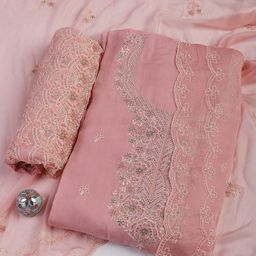 Meena Bazaar Floral Embroidered Sequinned Unstitched Dress Material-image-68