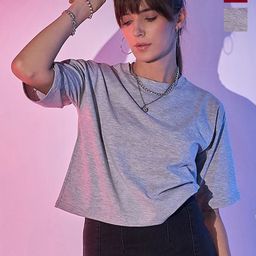 DIMPY GARMENTS Women 2 Raw Edge Boxy T-shirt-image-77