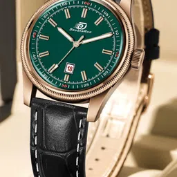 DOUBLERUN Men Dial & Leather Straps Analogue Multi Function Watch H05N6019-54