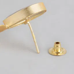 Anouk Gold-Plated Artificial Stone Studded Teardrop Shaped Drop Earrings image 2