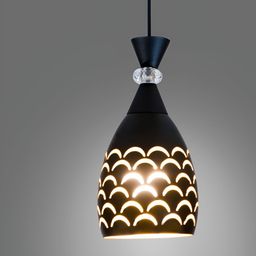GAUVIK Black Printed Aluminium Ceiling Lamp-35