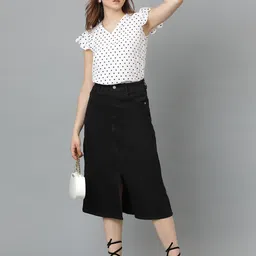 Stylecast X Kotty Women Polka Dots Printed CottonTop-image-18