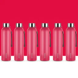 BOROSIL Red Set of 6 Stainless Steel Solid Water Bottle-image-13