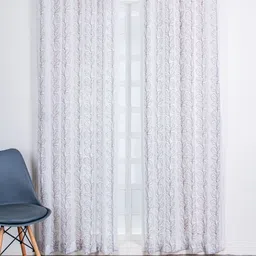 Parda Online Brown Set of 4 Sheer Window Curtain image 5
