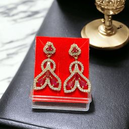 Anouk Gold Plated Artificial Stones Studded And Beaded Contemporary Drop Earrings-18