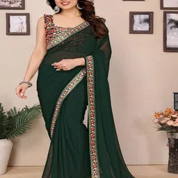 CATCHY FOREVER Poly Georgette Saree-image-80