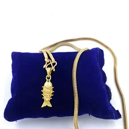 Anujeet Fashion Hub Women Gold-Plated Stone Studded Pendants With Chains-18