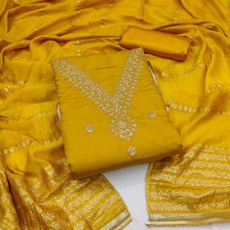 Rangtulika Ethnics Embroidered Unstitched Dress Material-picture-6