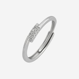 Kushal's Fashion Jewellery 92.5 Sterling Silver Rhodium-Plated Finger Ring-picture-22