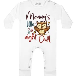 Arvesa Mommy Little Night Owl Printed Bodysuit-image-69