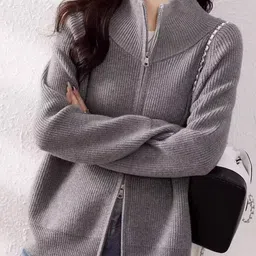 StyleCast Women Cardigan with Zip Detail Detail-image-89