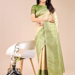 Mitera Woven Design Zari Silk Blend Banarasi Saree-picture-28