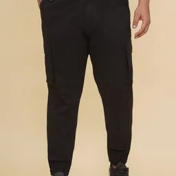 John Pride Men Cotton Mid-Rise Regular Fit Cargos Trousers-image-3