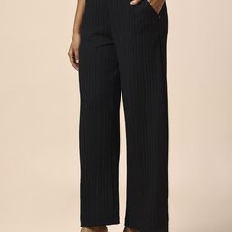 Chemistry Women Striped Slip-On Straight Fit Parallel Trousers-picture-31