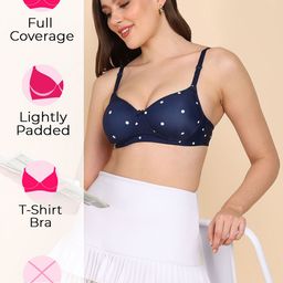 Tweens Polka Dots Printed Medium Coverage Lightly Padded T-shirt Bra with All Day Comfort image 5