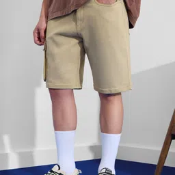 The Souled Store Men Mid-Rise Denim Shorts-image-40
