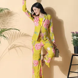 SHOWOFF Printed Top With Trousers & Blazer Co-Ords-image-64
