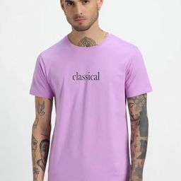 HESHA Typography Printed Round Neck Pure Cotton Relaxed Fit T-Shirt-image-80