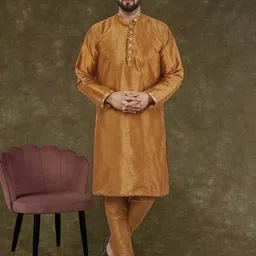 SKAVIJ Mandarin Collar Long Sleeves Regular Thread Work Straight Kurta With Churidar-image-51