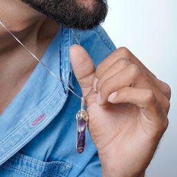 SWASHAA Men Silver Plated Stainless Steel Pendant With Chain-image-16
