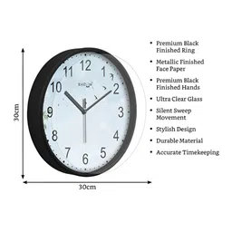 RANDOM White & Green Printed Traditional Wall Clock image 5