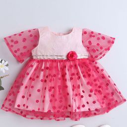 MANY FROCKS & Girls Floral Design Fit & Flare Dress-56