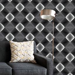 ArtzFolio Printed UV-Resistant Anti-Bacterial Monochrome Diamond Peel & Stick Wallpaper-image-32