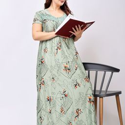 CHUI MUI Printed Maxi Nightdress-image-70