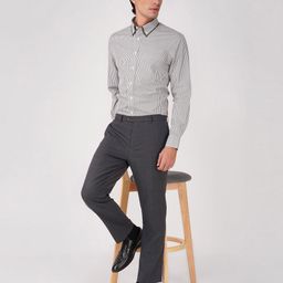 FASHION FORMAL Men Classic Fit Spread Collar Vertical Striped Cotton Formal Shirt-image-88