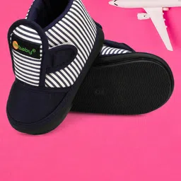 Im Baby Unisex Kids Striped Boat Shoes-image-83