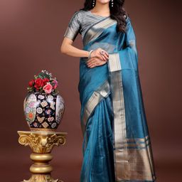Astita Zari Border Organza Saree-picture-50