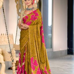 AMRUTKALA SAREES Floral Printed Pure Cotton Designer Block Print Saree-picture-10