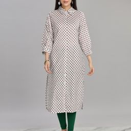 BulBul Women Floral Printed Shirt Collar A-Line Kurta-picture-33