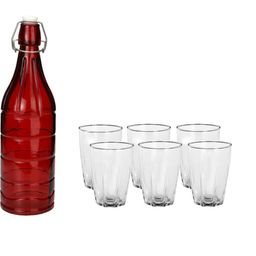 SOMIL Red Glass Airtight Can Bottle-image-60