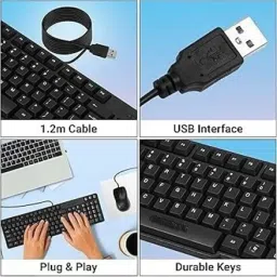 rionix Ritro Gaming Key Wired USB Standard Multi-device Keyboard Compatible with Desktop, Laptop, Tablet image 2