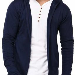 Men Kimono Style Full Sleeve Dark Blue Shrug-image-28