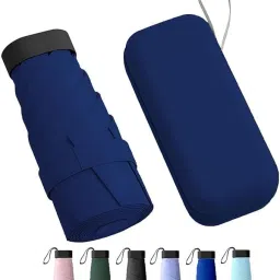 Travel Mini Folding Compact Umbrella with Case, Umbrella-image-79