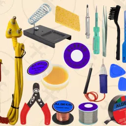 17 Items Compact Soldering Iron Kit with Continuity Tester & More Utility Tools 25 W Simple-18
