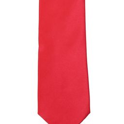 Tossido Red Solid Skinny Tie-image-97
