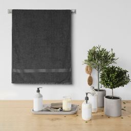 Urban Magic Grey Solid 225 GSM Solid Bath Towel-image-91