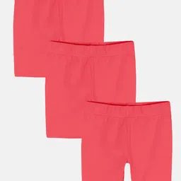 KiddoPanti Pack Of 3 Girls Mid-Rise Sports Shorts-image-91