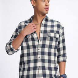 glitchez Utility Comfort Tweed Checked Shirt-image-24