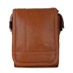 Leather World Unisex Brown Solid Sling Bag-image-36