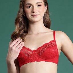DressBerry Geometric Laced Full Coverage Bra-4