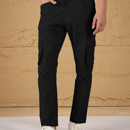 all yours Men Cotton Relaxed Mid-Rise Cargos Trousers-image-61