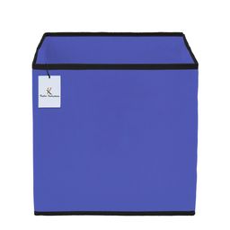 Kuber Industries Set Of 6 Purple Solid Foldable Fabric Storage Cube With Handle image 4