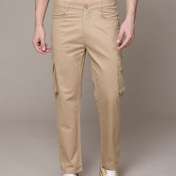 The Roadster Lifestyle Co. Men Relaxed Fit Cargo Trousers-picture-11