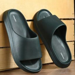 OFF LIMITS Men's PLAYA Forest Green Slides-1