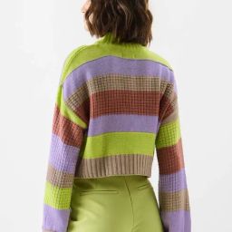 The Souled Store Multicolored Color-Block Sweater image 2