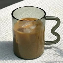 Muun Home Grey Borosilicate Swirl Glass Cups - Set of 2 (170 ml)-image-54
